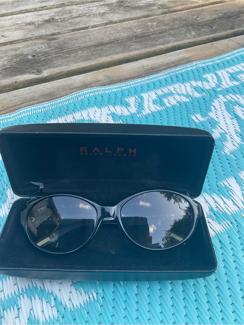 Ralph Lauren Black Round Women's Sunglasses